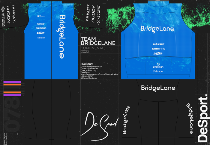 Team BridgeLane [BLN] 2022 Cycling Jersey And Bib Shorts