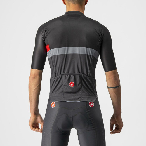 2022 A BLOCCO Summer Cycling jersey and Bib Shorts BLACK/RED-DARK GRAY