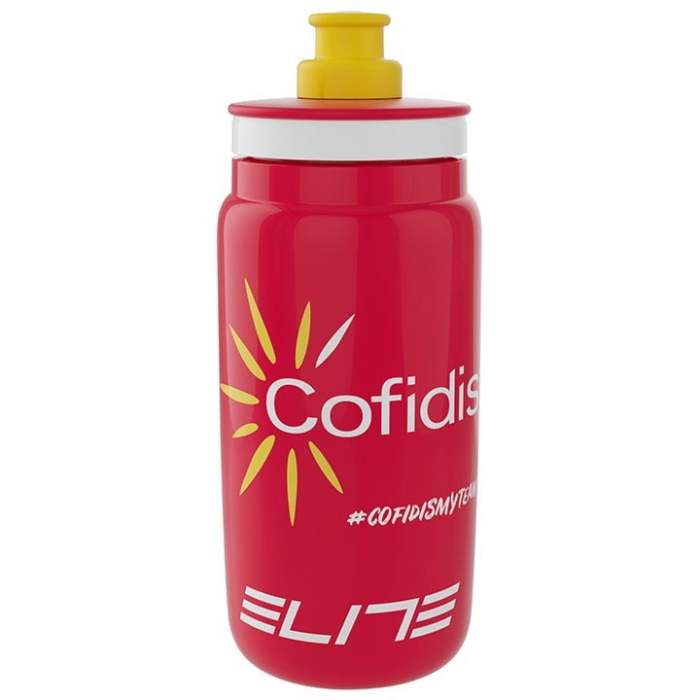 ELITE WATER BOTTLE FLY TEAMS 2021 COFIDIS 550 ML WATER BOTTLE RED