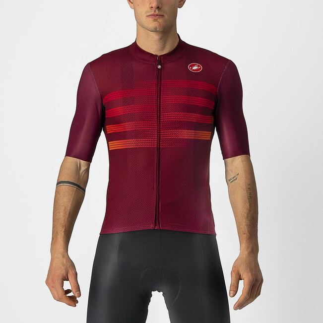 2022 ENDURANCE PRO Summer BORDEAUX/RED-ORANGECycling Jersey and Bib Shorts