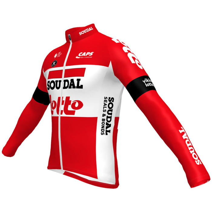 LOTTO SOUDAL 2022 long sleeve cycling jersey - professional cycling team And Bib Shorts