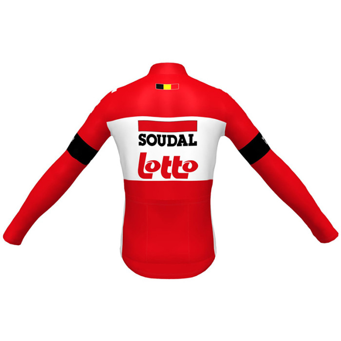 LOTTO SOUDAL 2022 long sleeve cycling jersey - professional cycling team And Bib Shorts