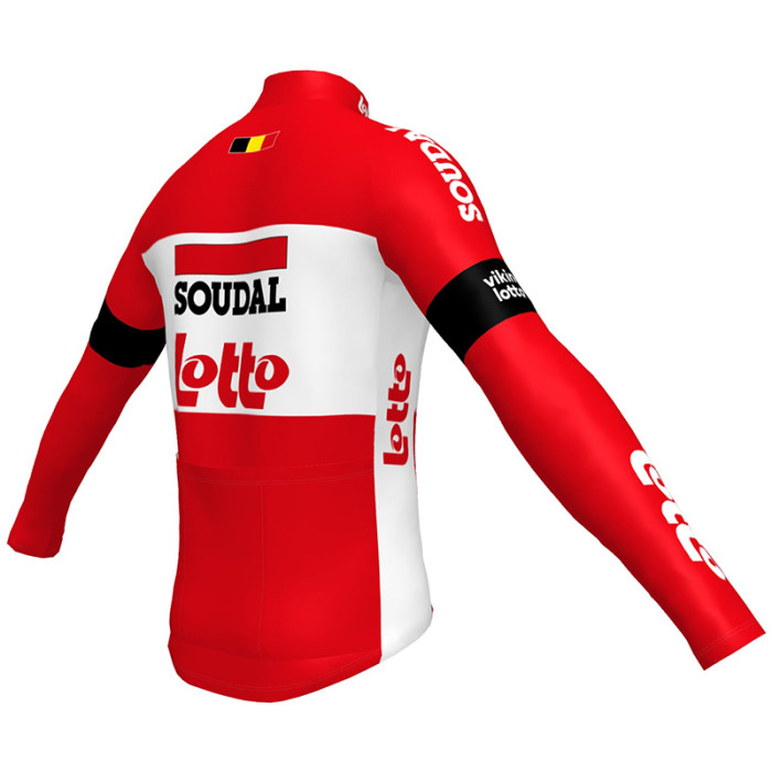 LOTTO SOUDAL 2022 long sleeve cycling jersey - professional cycling team And Bib Shorts