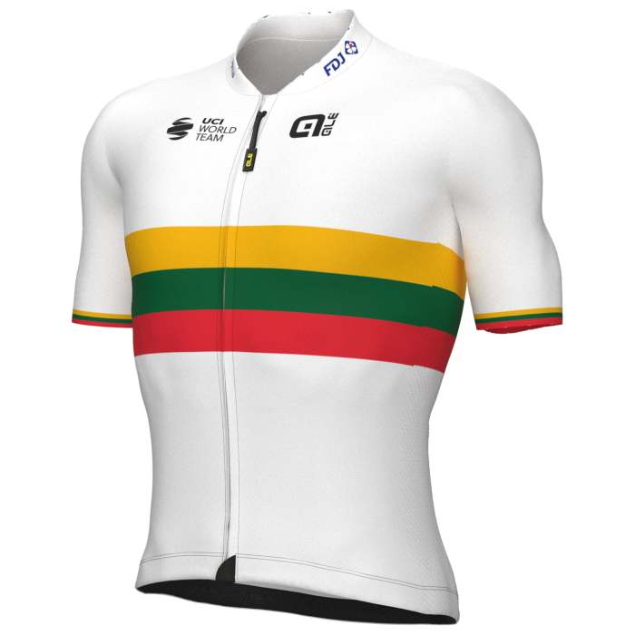 2022 GROUPAMA-FDJ SHORT SLEEVE JERSEY LITHUANIAN CHAMPION And Bib Shorts