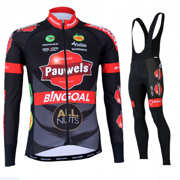 2022 PRO CyclingLong Sleeves Jersey And Bib Pant Suit  - PAUWELS BINGOAL