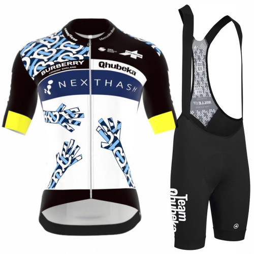 2022 Men's Team Qhubeka Assos Limited Edition Cycling Sleeve Black Jersey And Bib Shorts Set