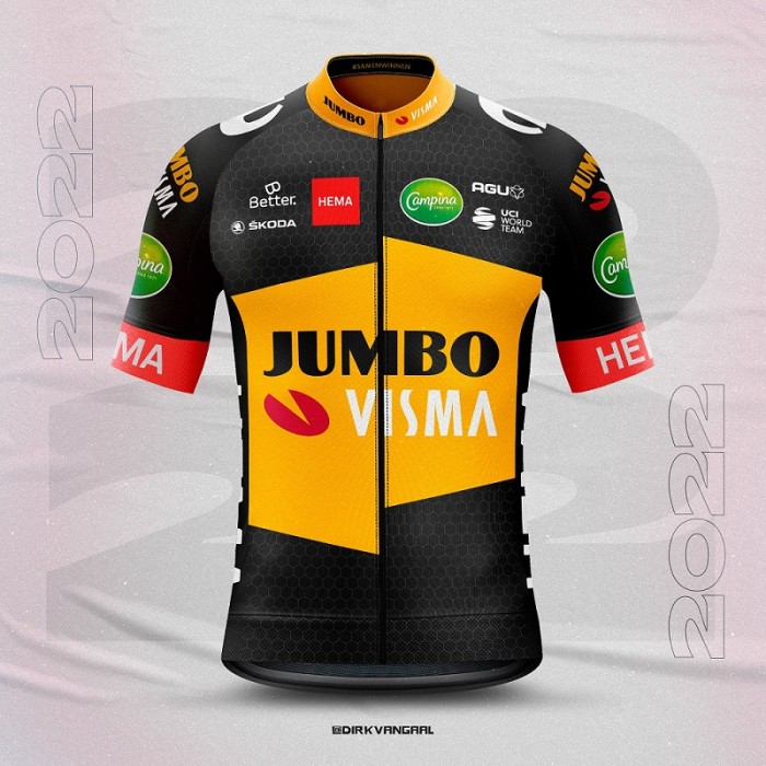 2022 Team Jumbo - Visma Cycling Short Sleeve Jersey