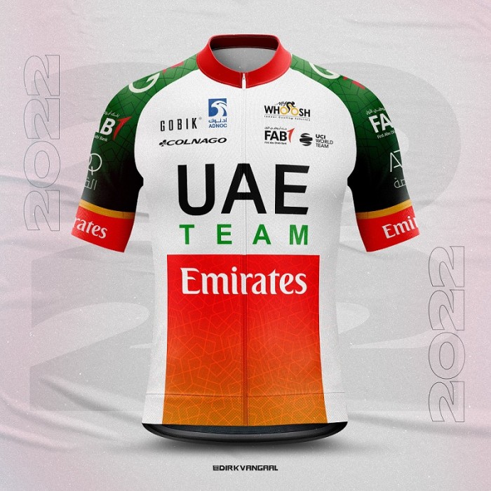 2022 Team UAE Cycling Short Sleeve Jersey