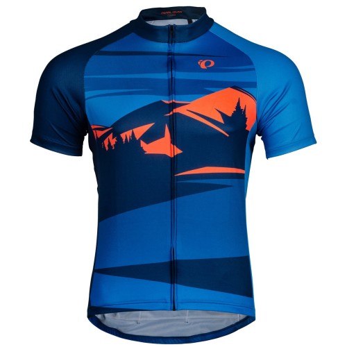 2022 Pearl Izumi Mountain Blue Cycling Jersey And Bib Shorts Set