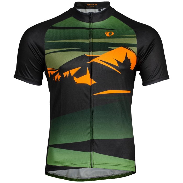 2022 Pearl Izumi Mountain Green Cycling Jersey And Bib Shorts Set