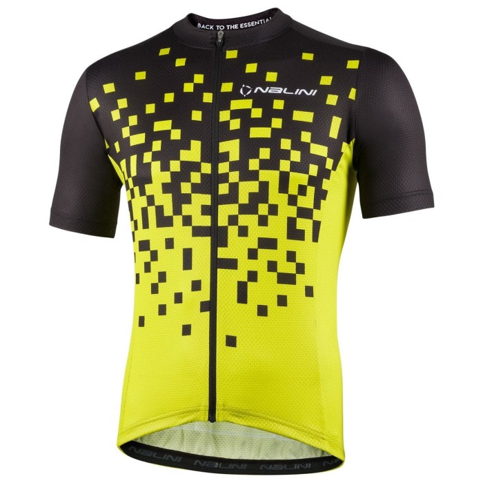 2022 Nalini Lattice Yellow Cycling Jersey And Bib Shorts Set