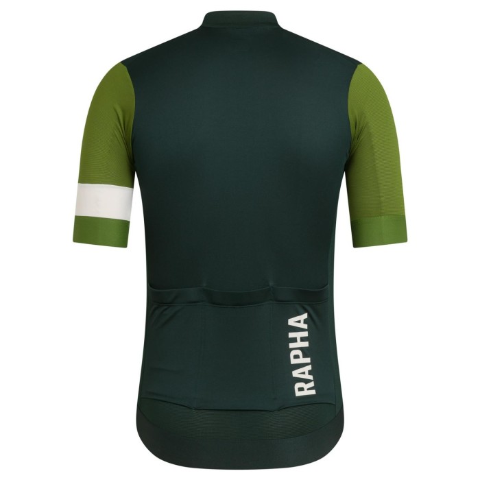 2022 Rapha Team Training Blackish Green Cycling Jersey And Bib Shorts Set