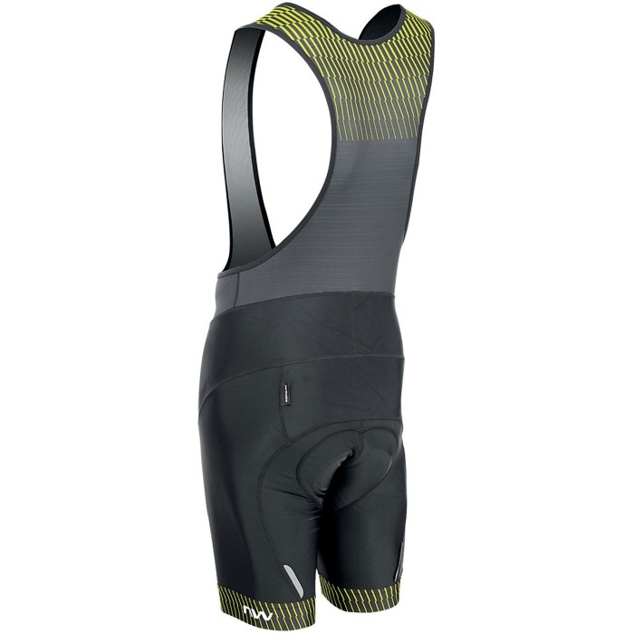 2022 Northwave Origin Dark Grey Yellow Cycling Jersey And Bib Shorts Set