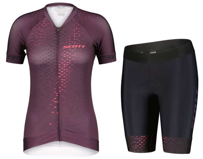 2022 Scott RC Pro Purple Women Cycling Jersey And Bib Shorts Set