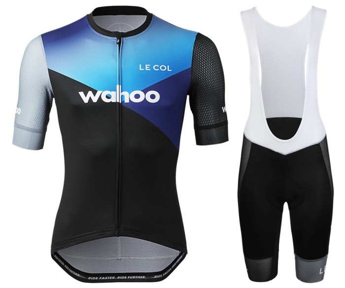 2022 Le Col Blue Cycling Jersey And Bib Shorts Set