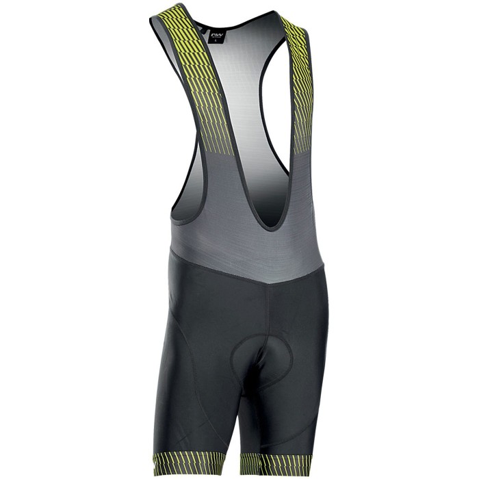 2022 Northwave Origin Dark Grey Yellow Cycling Jersey And Bib Shorts Set