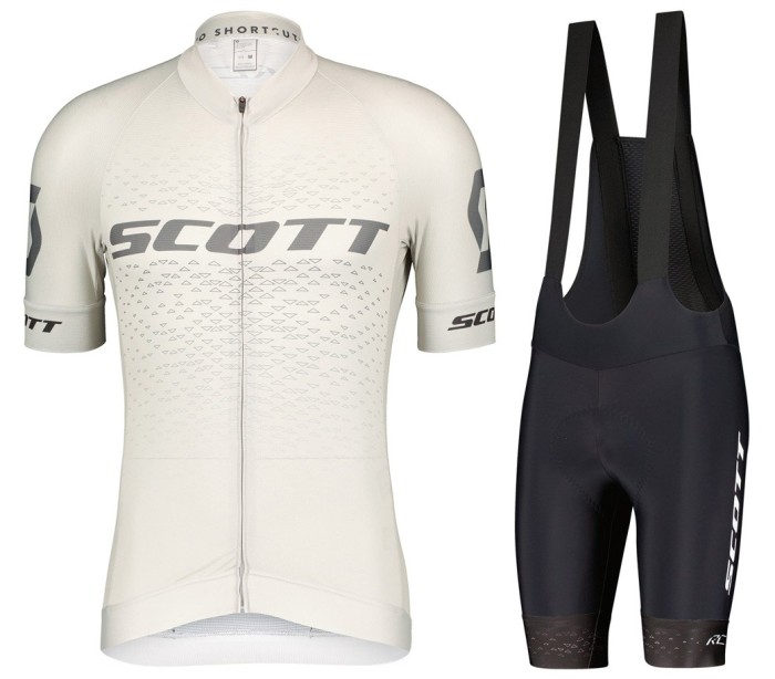 2022 Scott RC Pro White Cycling Jersey And Bib Shorts Set