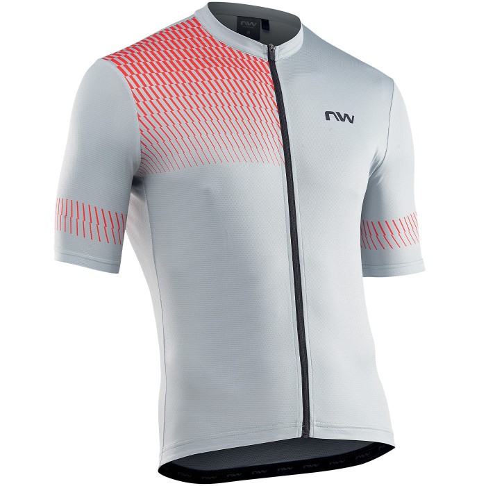 2022 Northwave Origin Grey Red Cycling Jersey And Bib Shorts Set