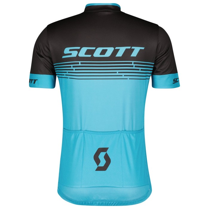 2022 Scott RC Team 2.0 Black Blue Men Cycling Jersey And Bib Shorts Set