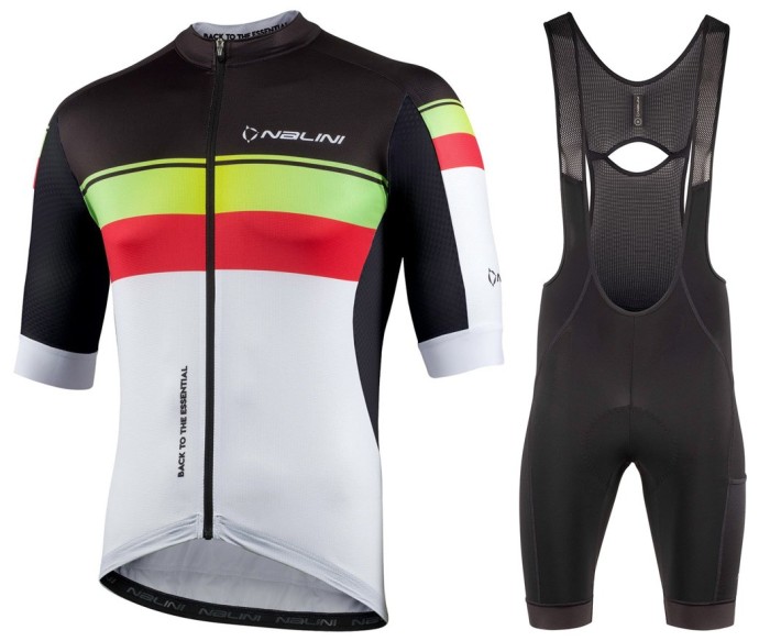 2022 Nalini New Speed BGRW Cycling Jersey And Bib Shorts Set