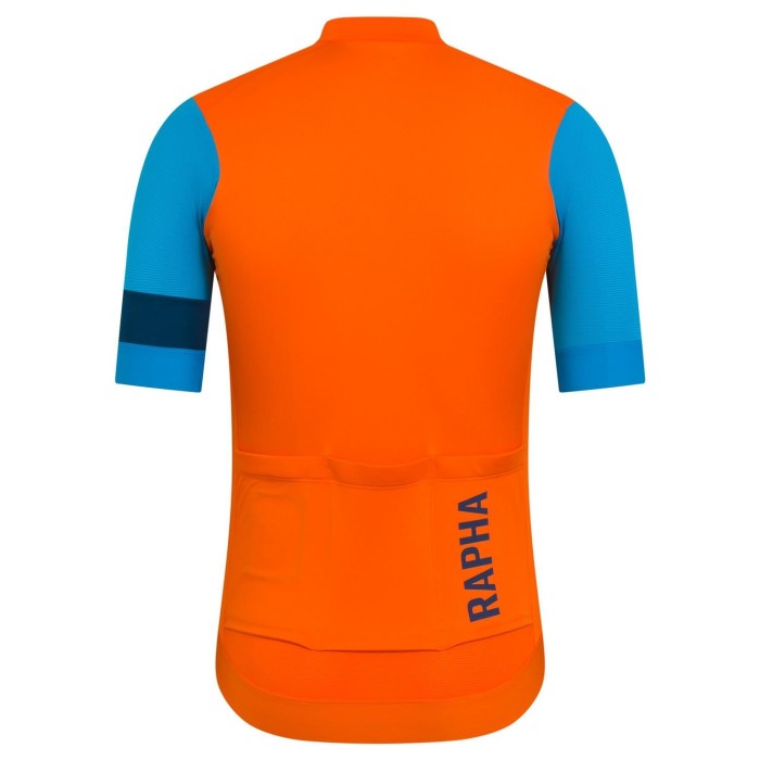 2022 Rapha Team Training Orange Cycling Jersey And Bib Shorts Set