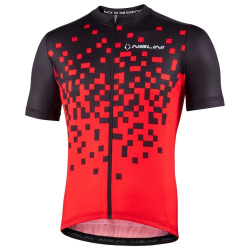 2022 Nalini Lattice Red Cycling Jersey And Bib Shorts Set