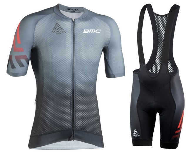 2022 Adicta Lab BMC Grey Cycling Jersey And Bib Shorts Set