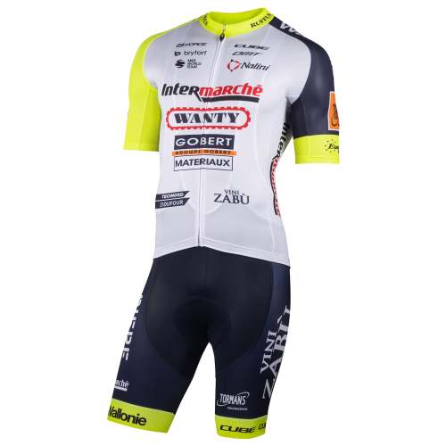 2022 TEAM INTERMARCHÉ-WANTY-GOBERT Cycling Jersey And Bib Shorts Set- BLUE - YELLOW