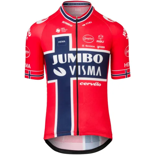 2022 TEAM JUMBO-VISMA KURZARMTRIKOT PREMIUM AERO Cycling Jersey And Bib Shorts Set