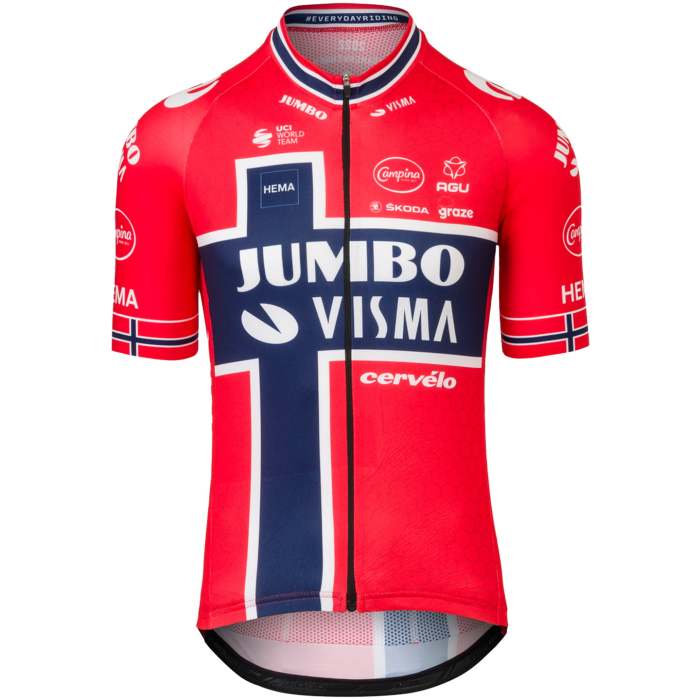 2022 TEAM JUMBO-VISMA KURZARMTRIKOT PREMIUM AERO Cycling Jersey And Bib Shorts Set