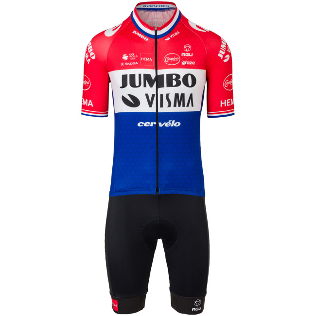 TEAM JUMBO-VISMA DUTCH CHAMPION 2022 SET (2 PIECES) WHITE - BLUE - RED