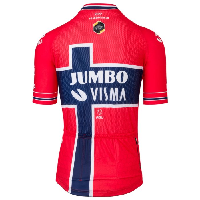 2022 TEAM JUMBO-VISMA KURZARMTRIKOT PREMIUM AERO Cycling Jersey And Bib Shorts Set