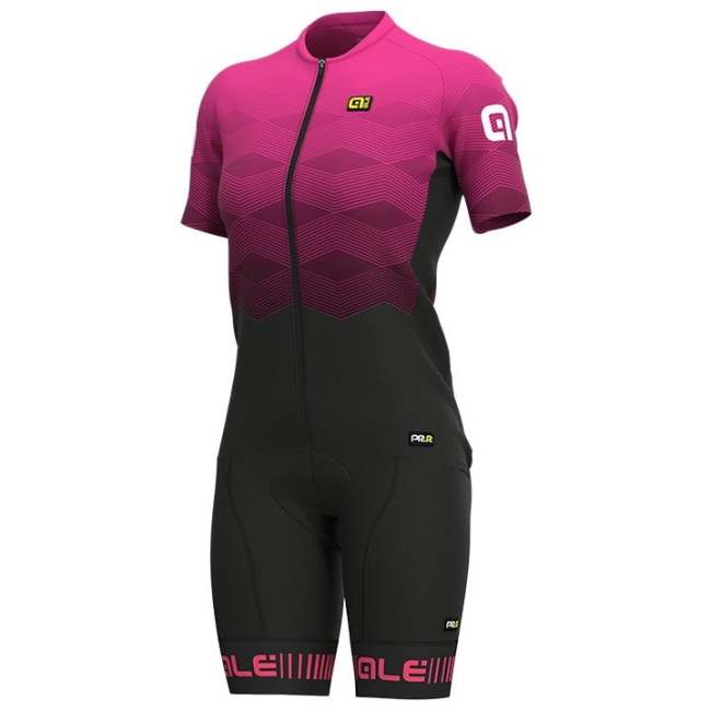 2022 ALÉ MAGNITUDE WOMEN'S Cycling Jersey And Bib Shorts Set NEON-PINK