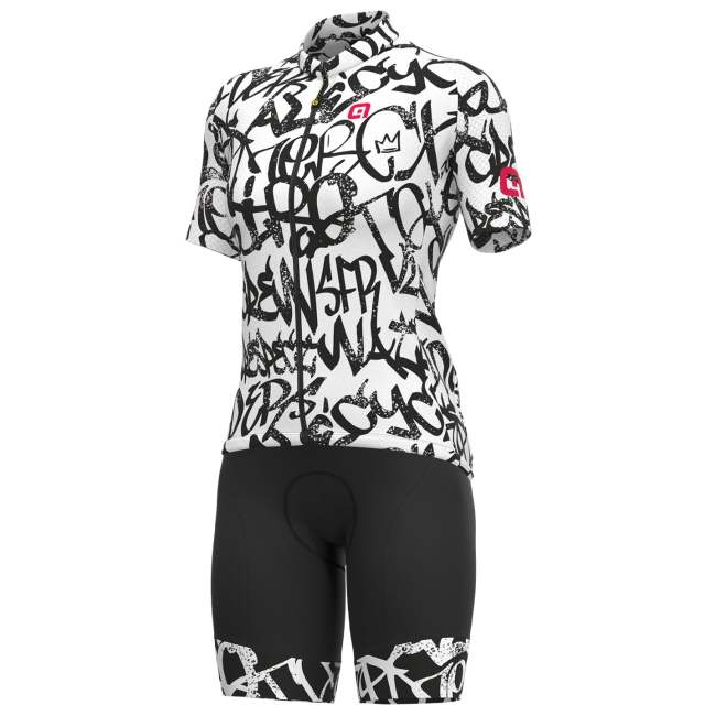 2022 ALÉ RIDE WOMEN'S Cycling Jersey And Bib Shorts Set BLACK