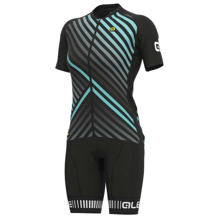 2022 ALÉ FAST WOMEN'S Cycling Jersey And Bib Shorts Set BLACK