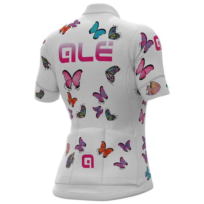 2022 ALÉ BUTTERFLY WOMEN'S Cycling Jersey And Bib Shorts Set WHITE