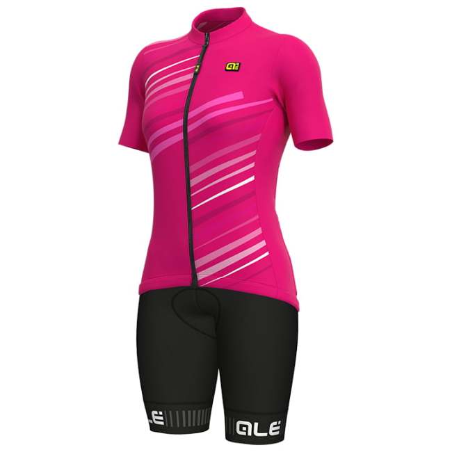 2022 ALÉ FLASH WOMEN'S Cycling Jersey And Bib Shorts Set FUCHSIA