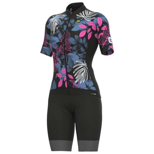 2022 ALÉ GARDEN WOMEN'S Cycling Jersey And Bib Shorts Set BLACK - MULTICOLOURED