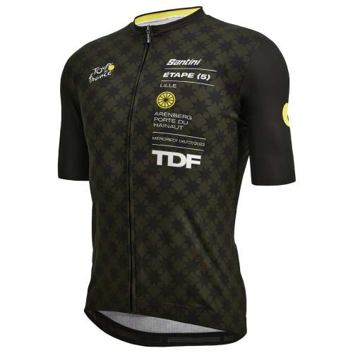 TOUR DE FRANCE SHORT SLEEVE JERSEY LILLE-ARENBERG 2022 BLACK - GREEN