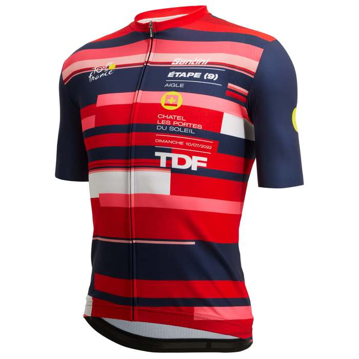 TOUR DE FRANCE SHORT SLEEVE JERSEY AIGLE-CHÂTEL 2022 BLUE - RED