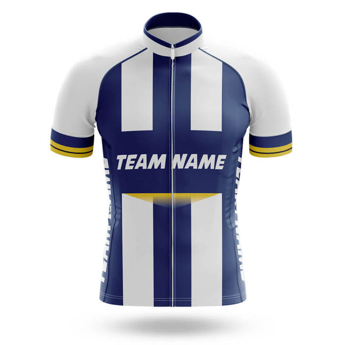 2022 Custom Team Name V- Men's Cycling Jersey And Bib Shorts Suit