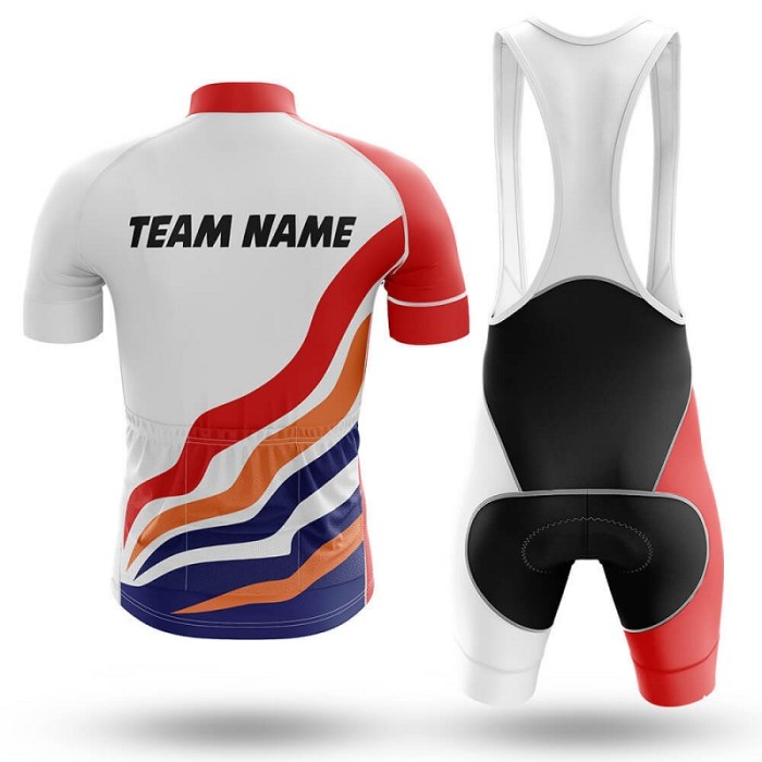 2022 Custom Team Name P- Men's Cycling Jersey And Bib Shorts Suit