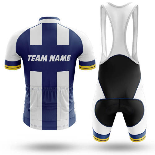 2022 Custom Team Name V- Men's Cycling Jersey And Bib Shorts Suit