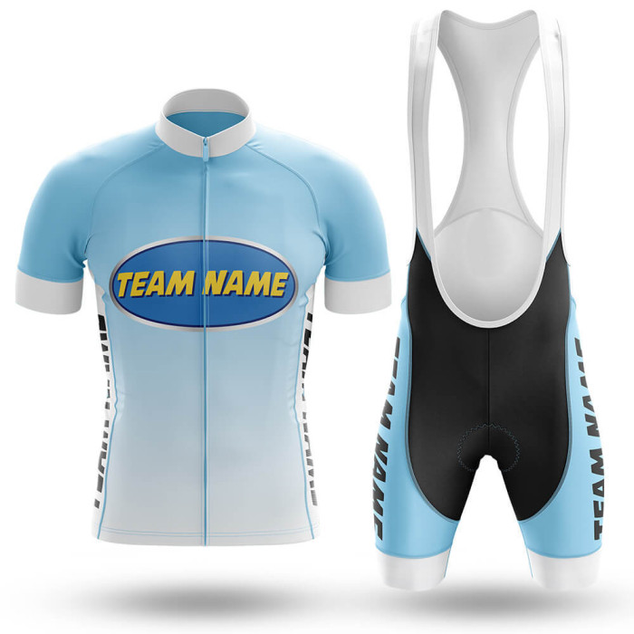 2022 Custom Team Name U- Men's Cycling Jersey And Bib Shorts Suit