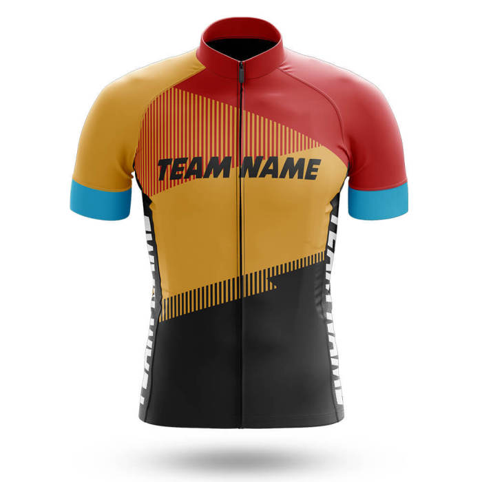 2022 Custom Team Name S- Men's Cycling Jersey And Bib Shorts Suit