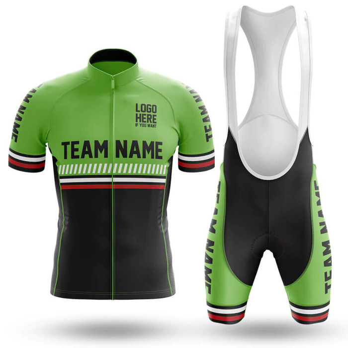 2022 Custom Team Name A2- Men's Cycling Jersey And Bib Shorts Suit