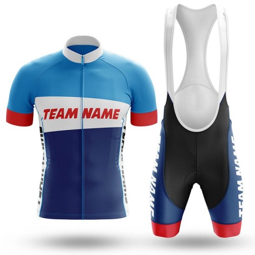 2022 Custom Team Name M- Men's Cycling Jersey And Bib Shorts Suit