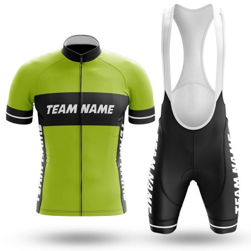 2022 Custom Team Name T- Men's Cycling Jersey And Bib Shorts Suit