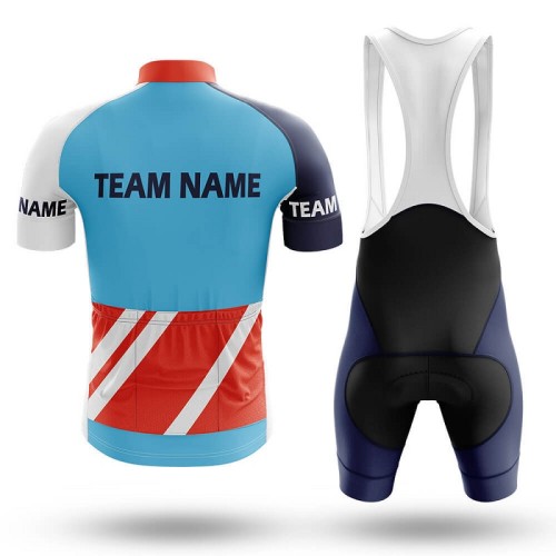 2022 Custom Team Name B- Men's Cycling Jersey And Bib Shorts Suit