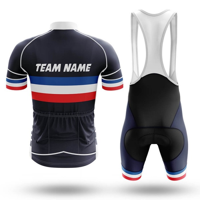 2022 Custom Team Name H- Men's Cycling Jersey And Bib Shorts Suit